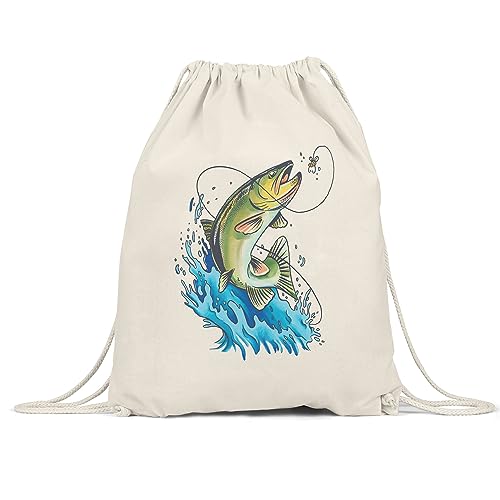 Hey!Print Fisch An Der Angel Turnbeutel Gymsack Angler Angeln Fische Angelzubehör Geschenkidee Hey!Print Fisch An Der Angel Turnbeutel Gymsack Angler Angeln Fische Angelzubehör Geschenkidee von Hey!Print