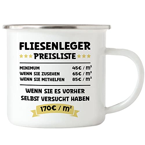 Hey!Print Fliesenläger Preisliste Emaille Tasse Fliesen Platten Wand Böden Küchen Hausfassaden Mosaik Arbeit Job von Hey!Print