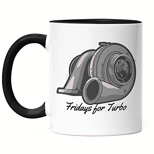 Hey!Print Fridays for Turbo Tasse Schwarz Autoliebhaber Turbolader Boost Schnelle Autos Hey!Print Fridays for Turbo Tasse Schwarz Autoliebhaber Turbolader Boost Schnelle Autos von Hey!Print