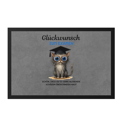 Hey!Print Glückwunsch zum Examen Katze Fussmatte Geschenk Examen bestanden lustig witzig Spruch Katze Humor Abschluss Hey!Print Glückwunsch zum Examen Katze Fussmatte Geschenk Examen bestanden lustig witzig Spruch Katze Humor Abschluss von Hey!Print