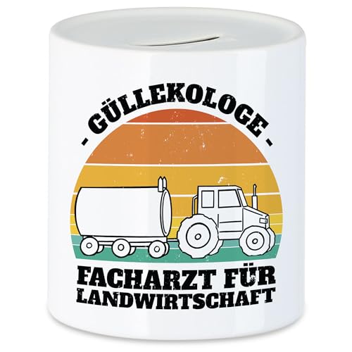 Hey!Print Güllekologe Facharzt für Landwirtschaft Spardose Lustig Sarkasmus Landarbeit Trecker Dünger Gülle von Hey!Print