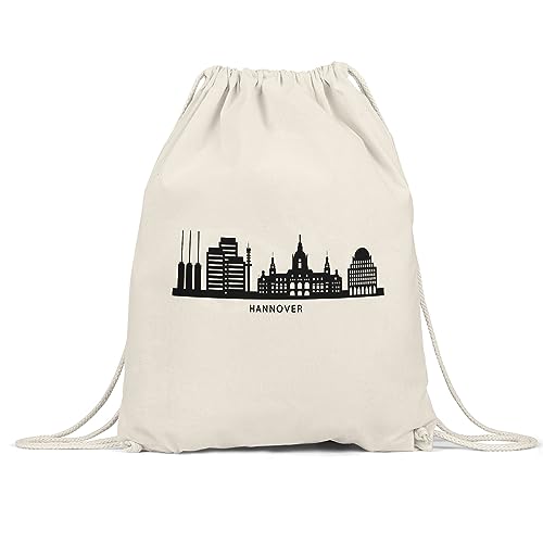 Hey!Print HANNOVER Skyline Turnbeutel Gymsack Souvenir Andenken Deutsche Großstädte Motiv Stadt Silhouette Geschenkidee Umzug Hey!Print HANNOVER Skyline Turnbeutel Gymsack Souvenir Andenken Deutsche Großstädte Motiv Stadt Silhouette Geschenkidee Umzug von Hey!Print