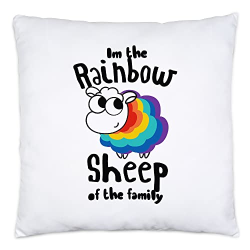 Hey!Print I'm The Rainbow Sheep Kissen LGBT Gay Regenbogen LGBTQ Pride Queer Homosexuell CSD Pride Week 40x40cm von Hey!Print