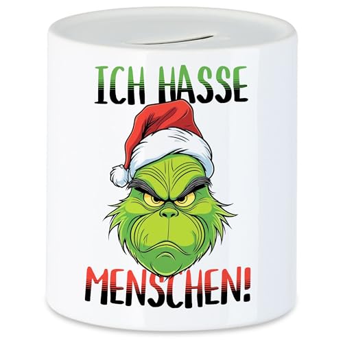 Hey!Print Ich Hasse Menschen Spardose Anti Weihnachten Ich Hasse Weihnachten Mi Mi Mi Halts Maul von Hey!Print