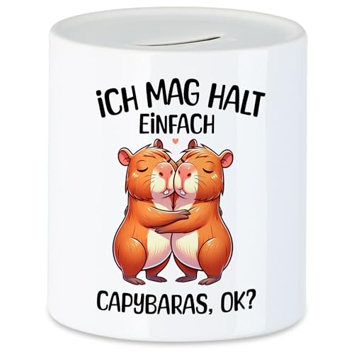 Hey!Print Ich mag Halt einfach Capybaras, ok? Spardose Wasserschwein Capybara Capybaras Fan von Hey!Print