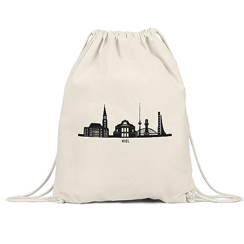 Hey!Print KIEL Skyline Turnbeutel Gymsack Souvenir Andenken Deutsche Großstädte Motiv Stadt Silhouette Geschenkidee Umzug Hey!Print KIEL Skyline Turnbeutel Gymsack Souvenir Andenken Deutsche Großstädte Motiv Stadt Silhouette Geschenkidee Umzug von Hey!Print