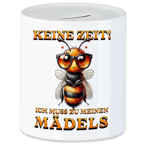 Hey!Print Keine Zeit! Ich muss zu Meinen Mädels Spardose Bienenzüchter Imker Honigbiene Bienenstock Hey!Print Keine Zeit! Ich muss zu Meinen Mädels Spardose Bienenzüchter Imker Honigbiene Bienenstock von Hey!Print