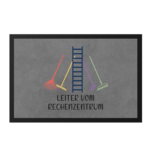 Hey!Print Leiter Vom Rechenzentrum Fußmatte Hobby-Gärtner Pflanzen Garten Blumen Geschenkidee Besen Rechen von Hey!Print