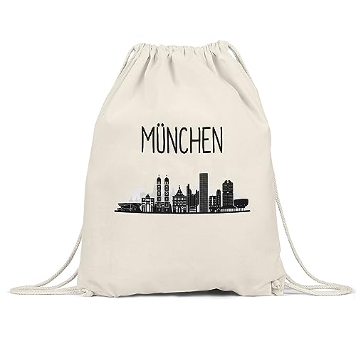 Hey!Print MÜNCHEN Skyline Turnbeutel Gymsack Souvenir Andenken Deutsche Großstädte Motiv Stadt Silhouette Geschenkidee Umzug Hey!Print MÜNCHEN Skyline Turnbeutel Gymsack Souvenir Andenken Deutsche Großstädte Motiv Stadt Silhouette Geschenkidee Umzug von Hey!Print