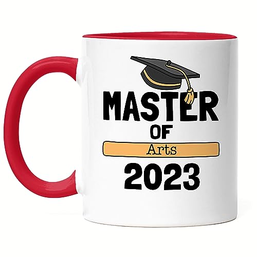 Hey!Print Master of Arts 2023 Tasse Rot Studium Absolvent Abschluss Geschenk Masterabschluss Uni von Hey!Print