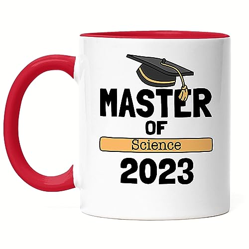Hey!Print Master of Science 2023 Tasse Rot Studium Absolvent Abschluss Geschenk Masterabschluss Uni von Hey!Print