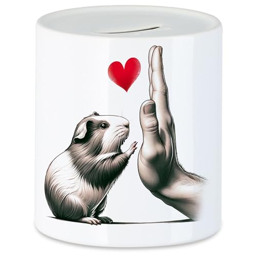 Hey!Print Meerschweinchen High Five Spardose Haustier Meerschweinchen-Besitzer Nager von Hey!Print