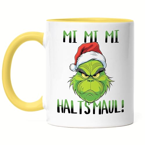 Hey!Print Mi Mi Mi Halts Maul Tasse gelb Anti Weihnachten Ich hasse Weihnachten Mi Mi Mi Hey!Print Mi Mi Mi Halts Maul Tasse gelb Anti Weihnachten Ich hasse Weihnachten Mi Mi Mi von Hey!Print