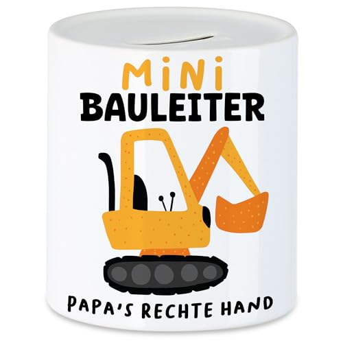 Hey!Print Mini Bauleiter Papa's Rechte Hand Spardose Bauarbeiter Bauleiter Angestellter Kran Arbeit Job Unternehmen von Hey!Print