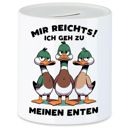 Hey!Print Mir reichts ich GEH zu Meinen Enten Witzige Enten Spardose - Entenhalter Humor von Hey!Print