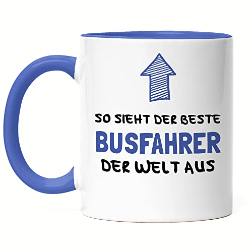 Hey!Print So Sieht Der Beste Busfahrer Der Welt Aus Tasse Blau Geschenk Busfahrer-Tasse Schulbus Hey!Print So Sieht Der Beste Busfahrer Der Welt Aus Tasse Blau Geschenk Busfahrer-Tasse Schulbus von Hey!Print