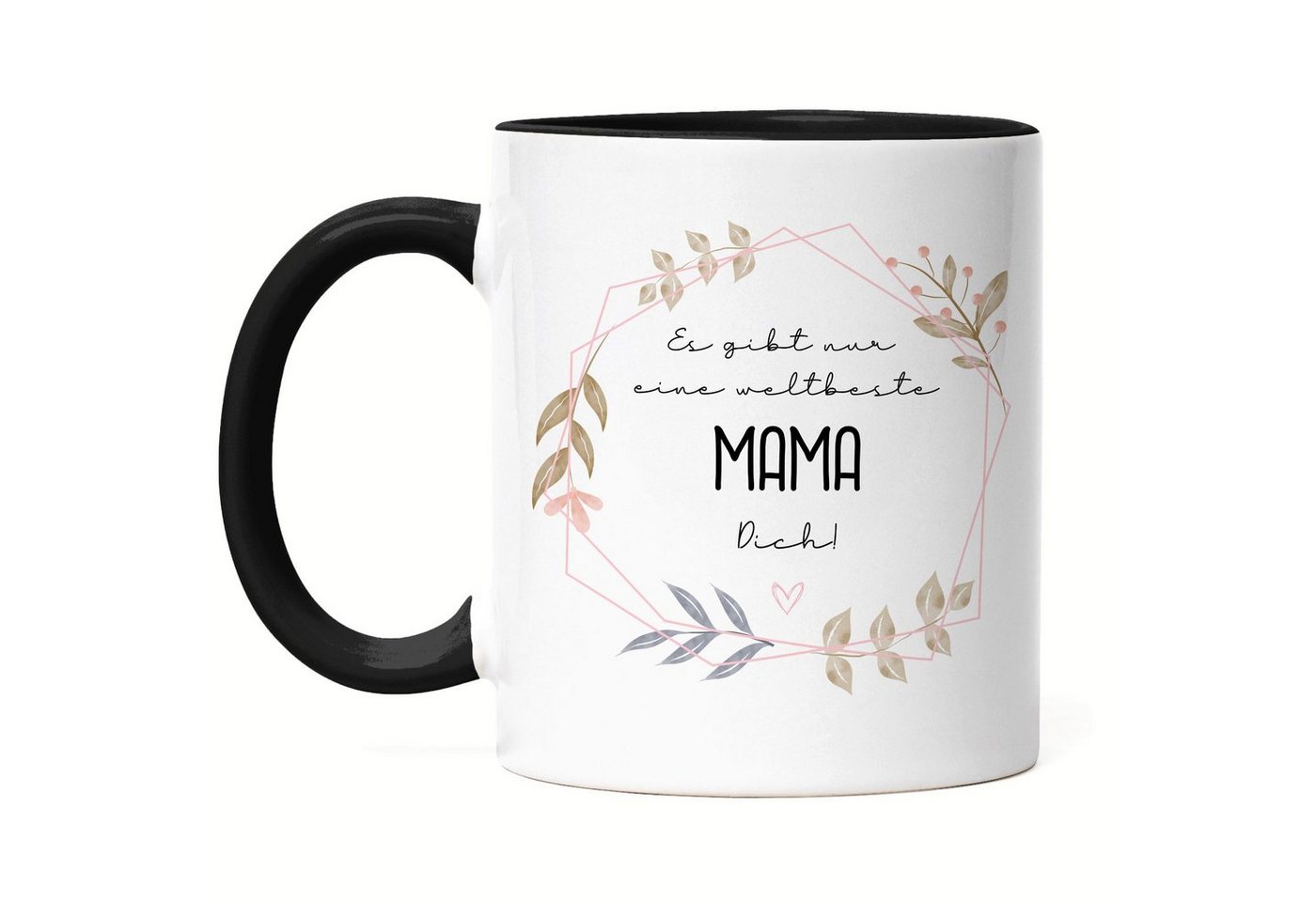 Hey!Print Tasse Es Gibt Nur Eine Weltbeste Mama Dich Tasse Blumen Motiv Muttertag Geschenkidee, Keramik von Hey!Print