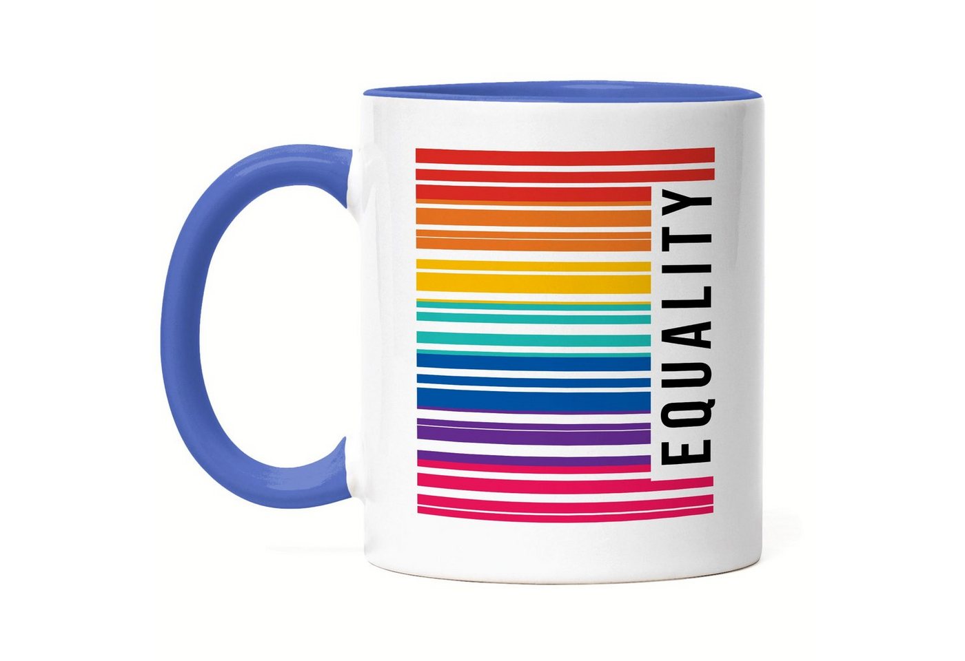 Hey!Print Tasse LGBT Equality Tasse Regenbogen Barcode LGBT Gay LGBTQ Pride Queer Homosexuell CSD Pride Week Geschenk von Hey!Print