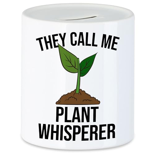 Hey!Print They Call Me Plant Whisperer Spardose Hobby-Gärtner Pflanzen Garten Blumen Geschenkidee Pflanzen-Fans von Hey!Print