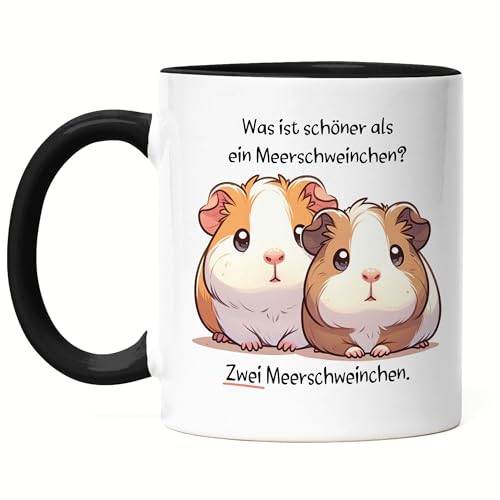 Hey!Print Was ist schöner als ein Meerschweinchen Tasse Schwarz Meerschweinchen-Liebhaber Hey!Print Was ist schöner als ein Meerschweinchen Tasse Schwarz Meerschweinchen-Liebhaber von Hey!Print