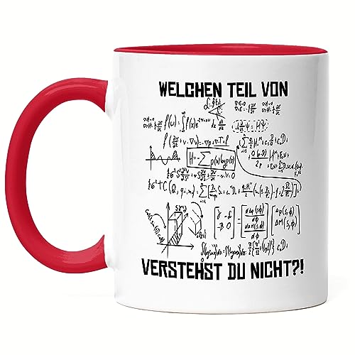 Hey!Print Welchen Teil Der Formel Verstehst Du Nicht Tasse Rot Lustige Geschenkidee Mathematiker Physiker Ingenieur von Hey!Print