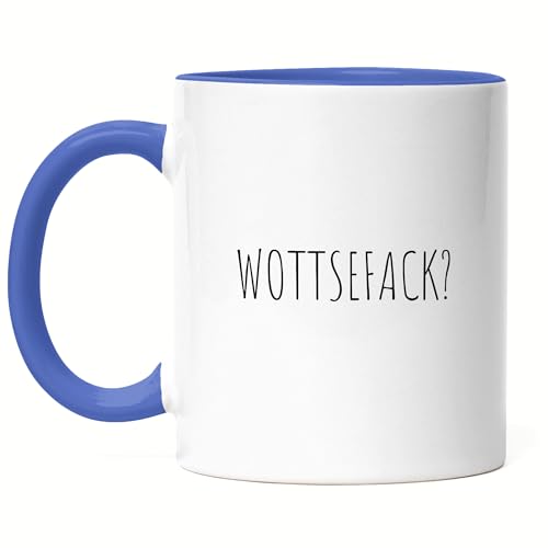 Hey!Print Wottsefack WTF Tasse Blau Geschenk Humor Büro Mitarbeiter Chef Kollegen Hey!Print Wottsefack WTF Tasse Blau Geschenk Humor Büro Mitarbeiter Chef Kollegen von Hey!Print