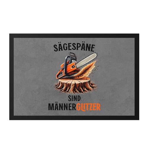 Hey!Print ägespäne sind Männerglitzer Kettensäge Fußmatte Baumfäller Handwerker Stolz von Hey!Print