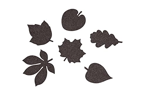 Hey Sign Filz Untersetzer Blattform 6-teilig, Farbe:47 - Pepper von Hey Sign