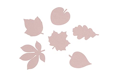 Hey Sign Filz Untersetzer Blattform 6-teilig, Farbe:51 - Powder von Hey Sign