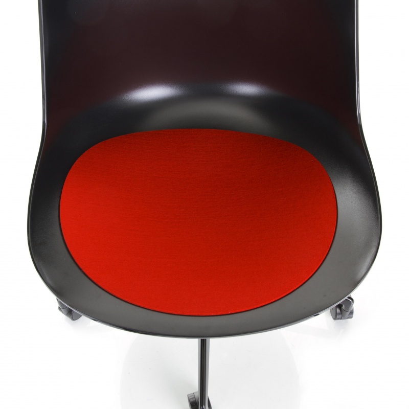 Hey-Sign - Flow Chair Sitzauflage antirutsch - rot/Filz in 5mm Stärke/LxBxH 44x36x0.5cm von Hey-Sign