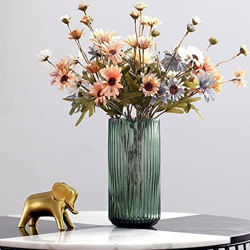 Glasvase, Nordische minimalistische kristallklare Blumenvase Dekorative Vase Säulenvase Blumenarrangement Dekoration Ornamente für Home Office Dekor, Geschenk für Hochzeit, Einweihungsparty von Hey_you