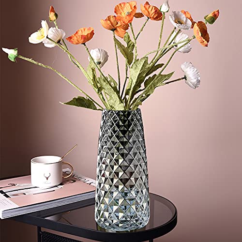 Hey_you Glasvase, Ins Style handgemachte kristallklare Blumenvase Dekorative Vase mit Ananasmuster Blumenblume Pflanzenbehälter für Home Office Dekor, Geschenk für Hochzeit, Einweihungsparty von HORLAT