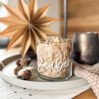 Aufkleber "Winterzauber"/Winterdeko Sticker Fensterbild Diy Deko Für Windlicht, Vase, Fenster, Glas Selbstklebender Schriftzug von HeyMyDeer