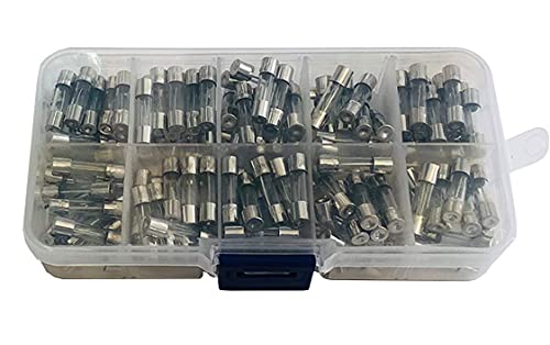 HeyNana- 200 schnelle Glassicherungen (5 x 20 mm), Sicherungen 0,5 A 1A 2A 3A 4A 5A 8A 10A 15A 20A. 20 Einheiten pro Wert von HeyNana