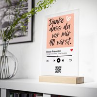 40 Geburtstag Geschenk Frau Personalisiert Mit Name/Text Acryl Glas Spotify Code von HeyPapaDE