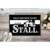 Fußmatte Landwirt Falls Ihr Mich Sucht Ich Bin Im Stall von HeyPapaDE