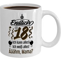 Geburtstag Tasse 18 Jahre, Jahrgang 2006, Volljährigkeit, Erwachsen Werden von HeyPapaDE
