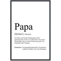 Papa Geschenkidee Poster Personalisiert Geburtstagsgeschenk Vater Substantiv Defintion Geschenk Vatertagsgeschenk von HeyPapaDE