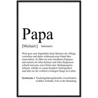 Papa Geschenkidee Poster Personalisiert Geburtstagsgeschenk Vater Substantiv Defintion Geschenk Vatertagsgeschenk von HeyPapaDE