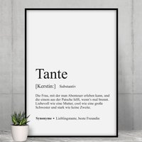 Tante Poster Geschenk Personalisiert Geburtstagsgeschenk von HeyPapaDE