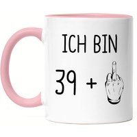40. Geburtstag Tasse Rosa Mittelfinger Humorvolle Geschenkidee Runder 40 Jahre Alt Originell 40. Geburtstag Tasse Rosa Mittelfinger Humorvolle Geschenkidee Runder 40 Jahre Alt Originell von HeyPrintDesigns