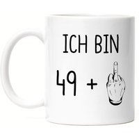 50. Geburtstag Tasse Mittelfinger Humorvolle Geschenkidee Runder 50 Jahre Alt Originell von HeyPrintDesigns