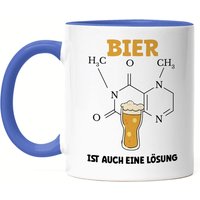 Bier Ist Auch Eine Lösung Tasse Blau Schaum Bierkrug Halbe Bierchen Alkohol Feierabend Weizen Hefe Hopfen Alkoholiker von HeyPrintDesigns
