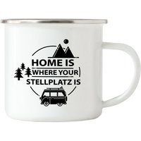 Camping Tasse Mit Spruch Lustig Home Is Where The Stellplatz Geschenk Camper Womo Wohnmobil Kaffeetasse von HeyPrintDesigns
