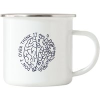 Don't Overthink Emaille Tasse Spruch Mental Health Selbstbewusst Gehirn Positiv-Denken Mindset von HeyPrintDesigns