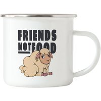 Friends Not Food Emaille Tasse Vegan Vegetarier Geschenkidee Plant-Based Tierwohl Süßes Schaf Friends Not Food Emaille Tasse Vegan Vegetarier Geschenkidee Plant-Based Tierwohl Süßes Schaf von HeyPrintDesigns