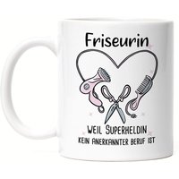 Friseurin Weil Superheldin Kein Anerkannter Job Ist Tasse Geschenk Danke Sagen Haarstylistin von HeyPrintDesigns