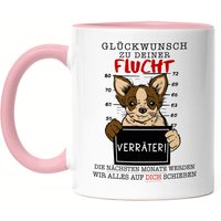 Glückwunsch Zu Deiner Flucht Verräter Tasse Rosa Job Chef Team Kündigung Kollegen Arbeit Mitarbeiter von HeyPrintDesigns