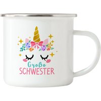Große Schwester Emaille Tasse Einhorn Schwangerschaft Verkündung Geburt Big Sister Süßes Geschenk von HeyPrintDesigns