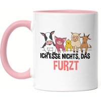 Ich Esse Nichts Das Furzt Tasse Rosa Vegan Vegetarier Plant-Based Geschenkidee Tierwohl Tierleid von HeyPrintDesigns